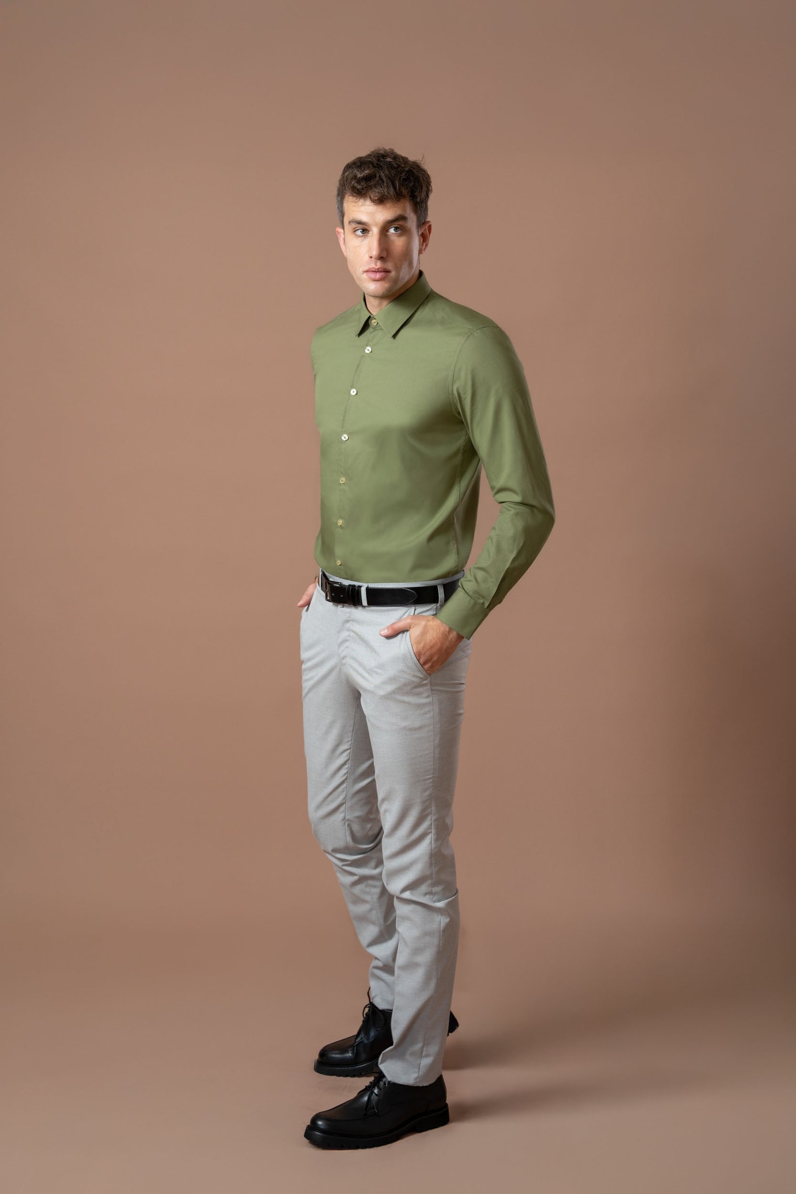 Muška zelena košulja (Slim Fit) - Image 6