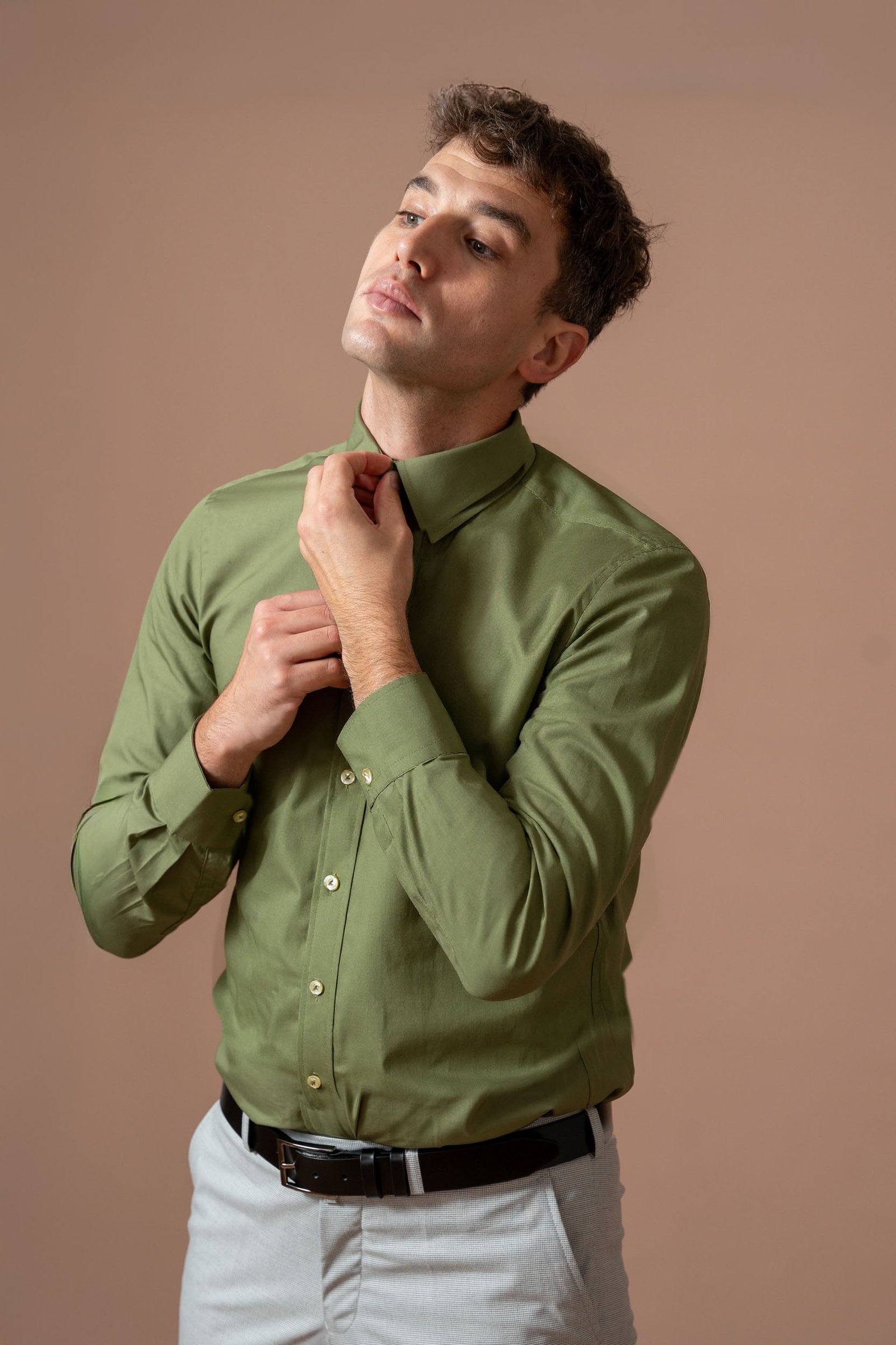 Muška zelena košulja (Slim Fit) - Image 4