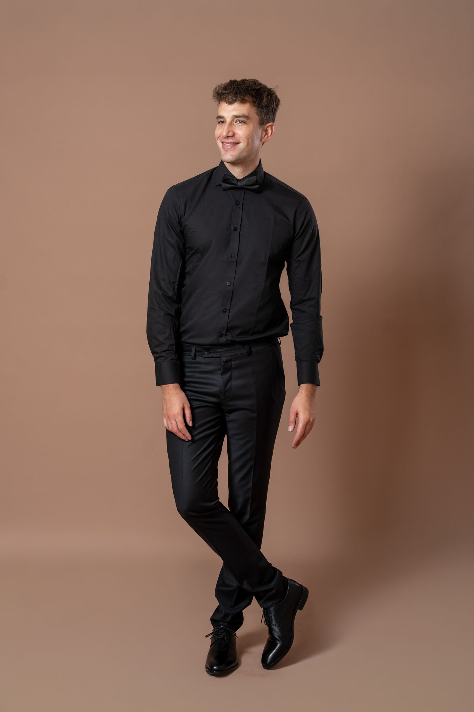 Muška košulja crna, slim fit - Image 3