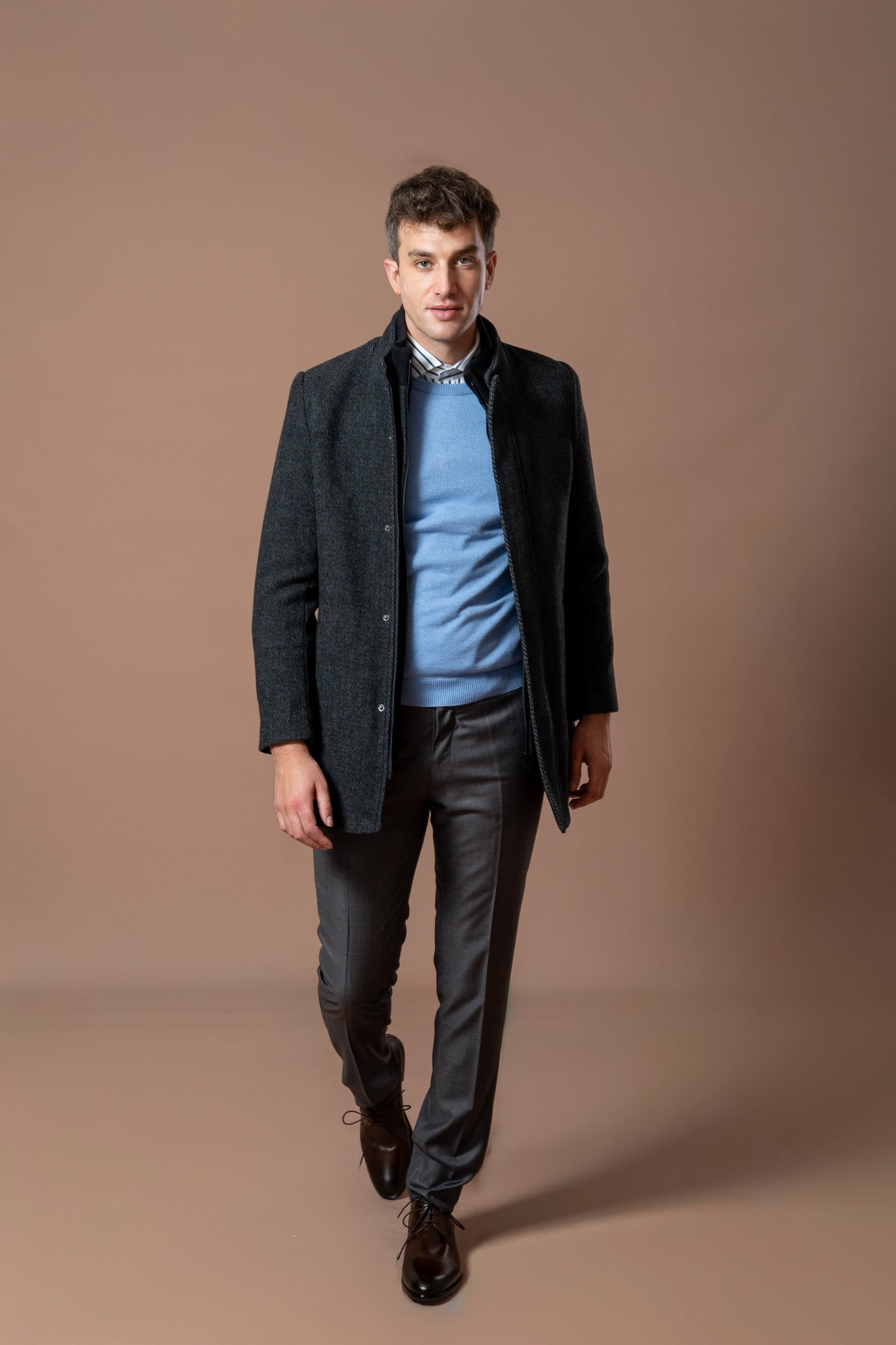 Muški svetloplavi džemper - Image 8