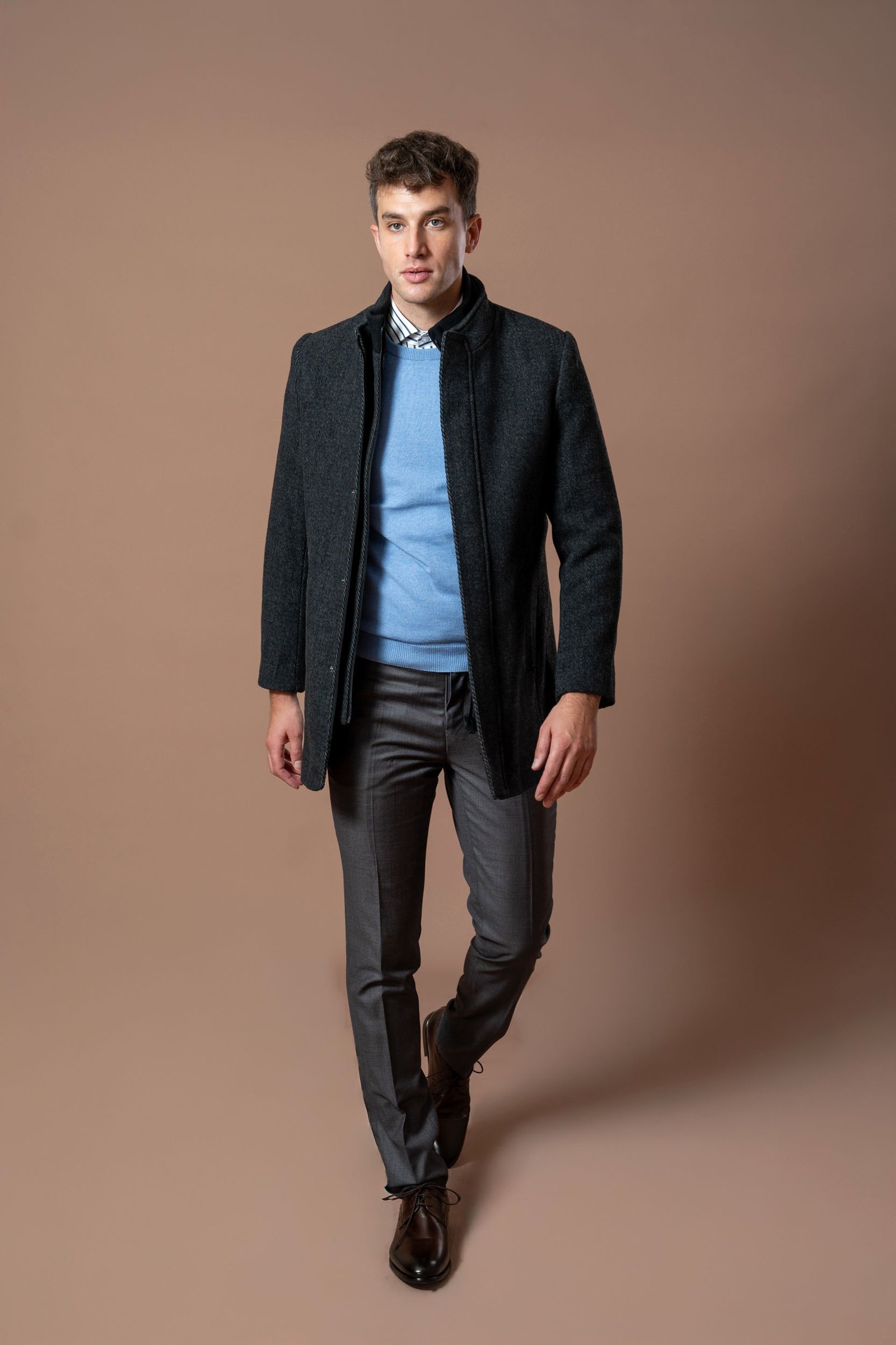 Muški svetloplavi džemper - Image 7