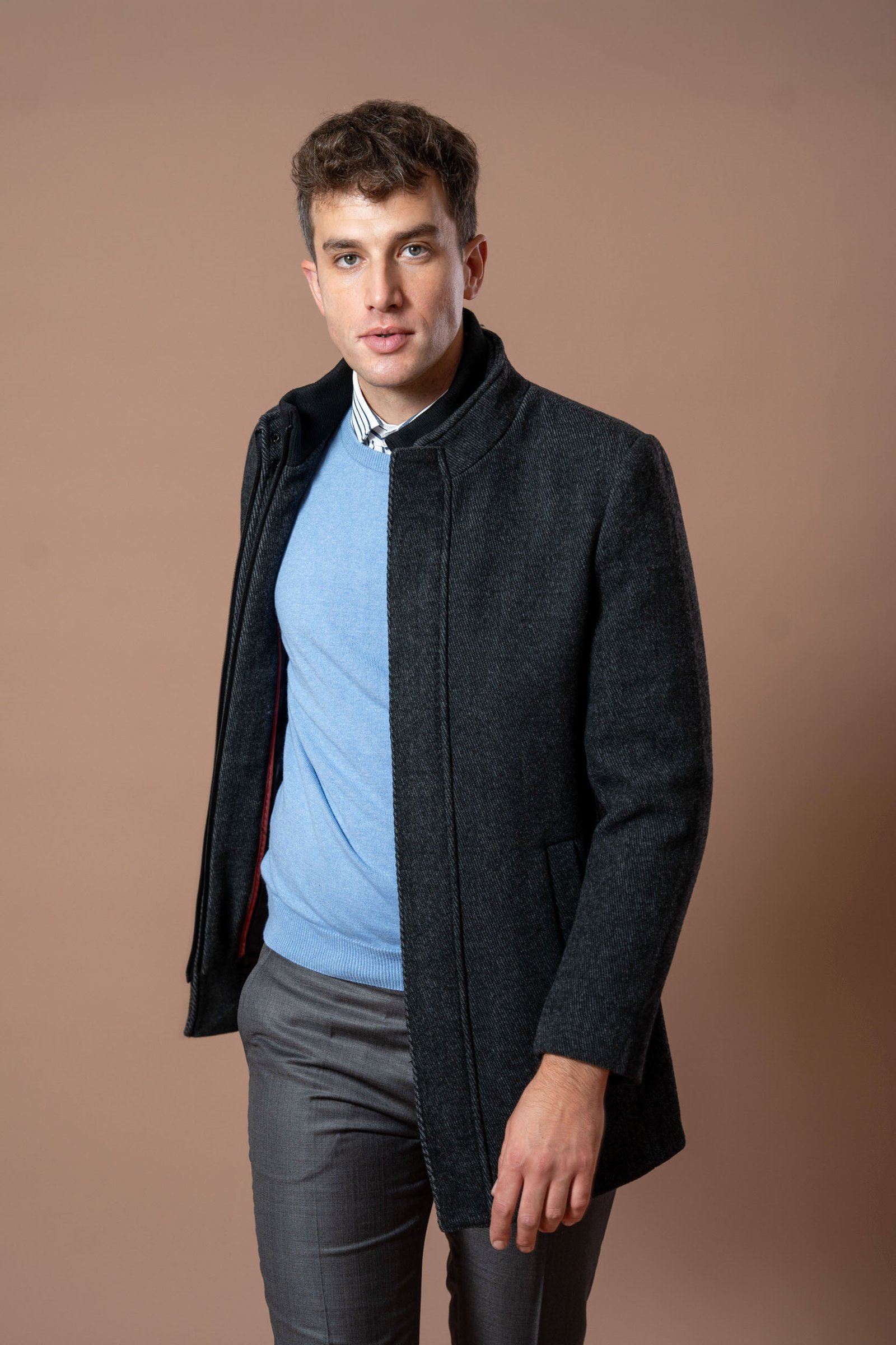 Muški svetloplavi džemper - Image 9