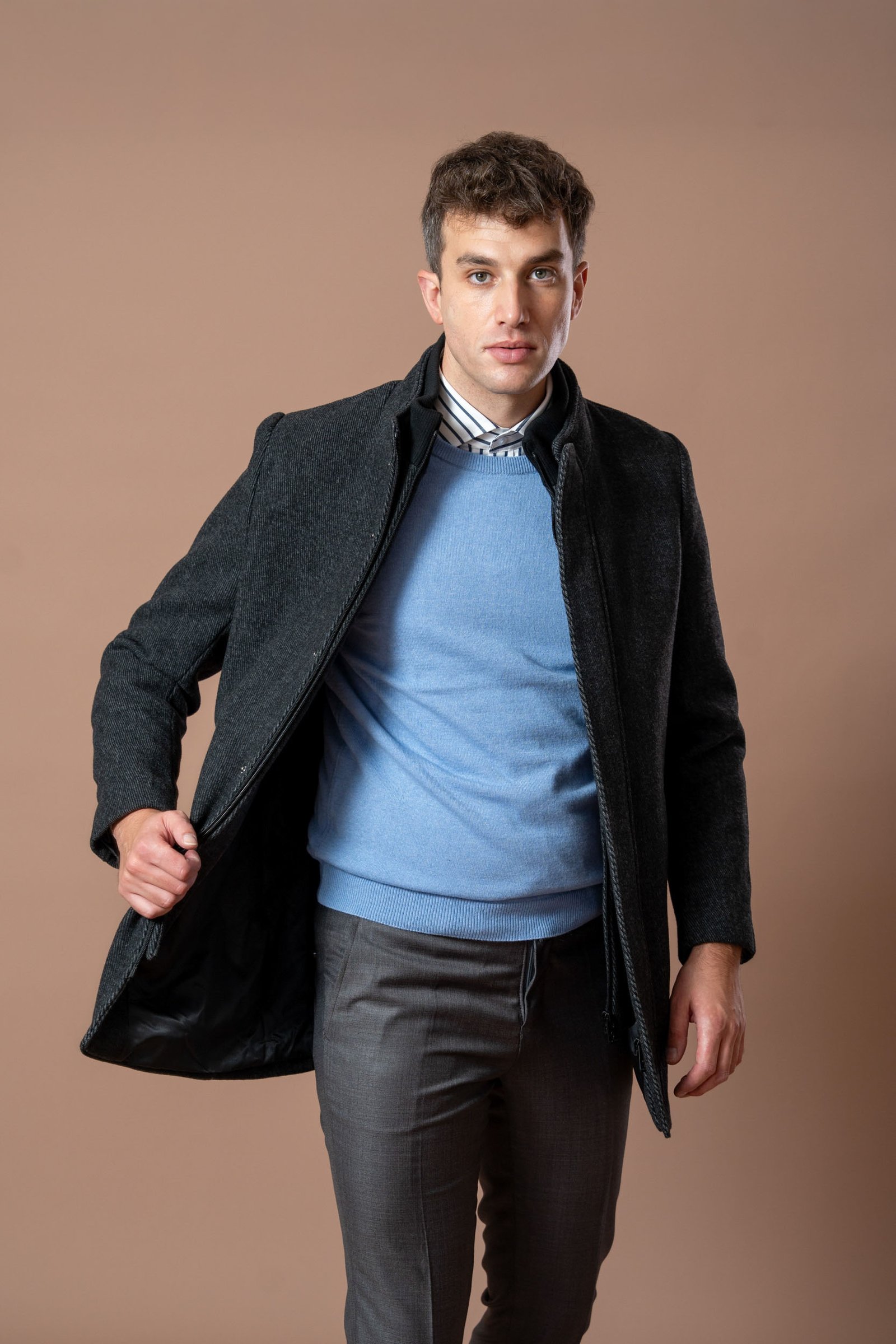 Muški svetloplavi džemper - Image 2