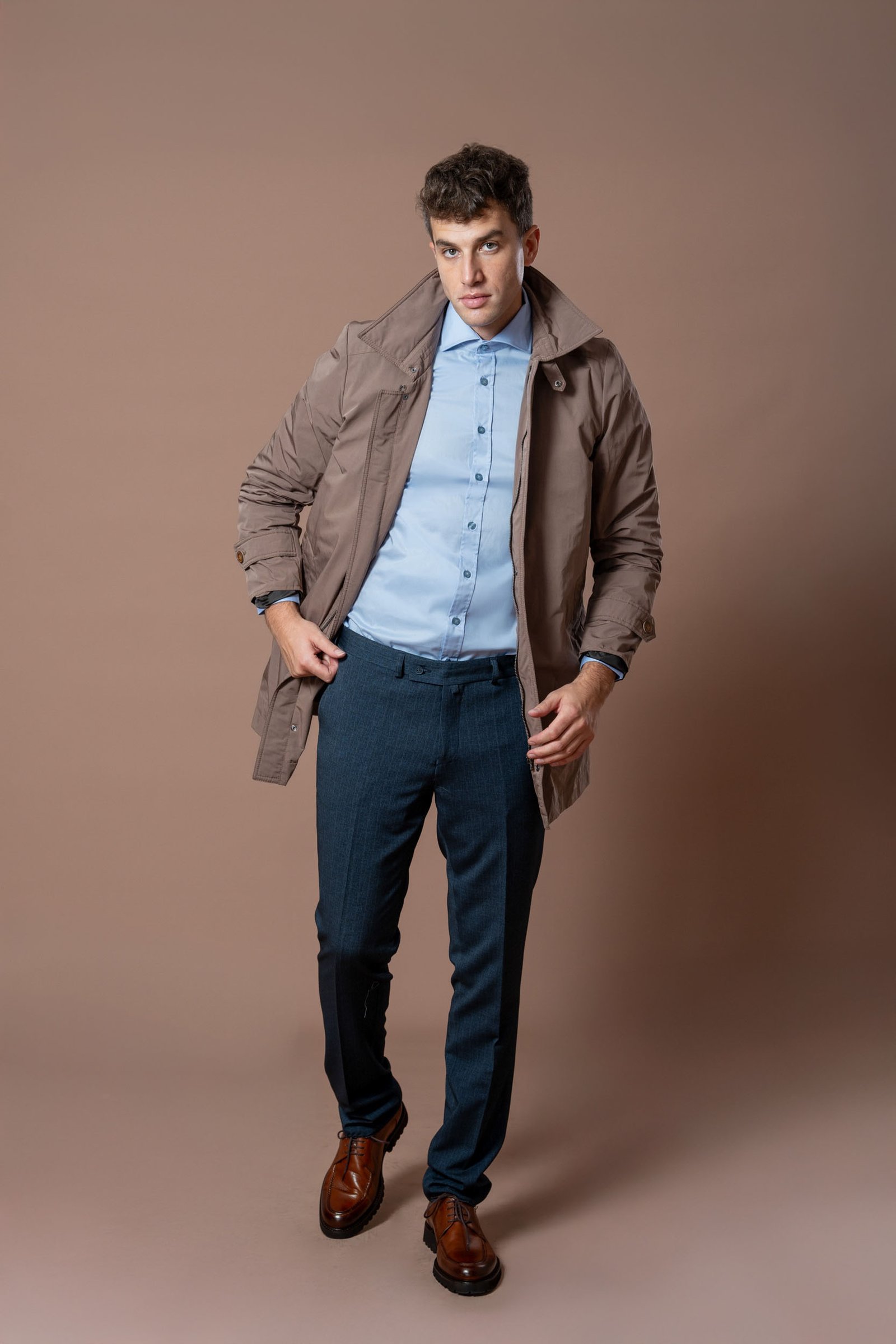 Muški mantil u krem-kapućino nijansi - Image 5