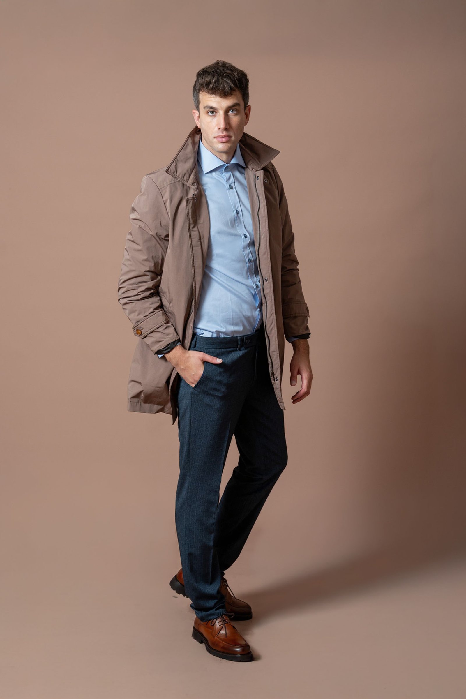 Muški mantil u krem-kapućino nijansi - Image 12