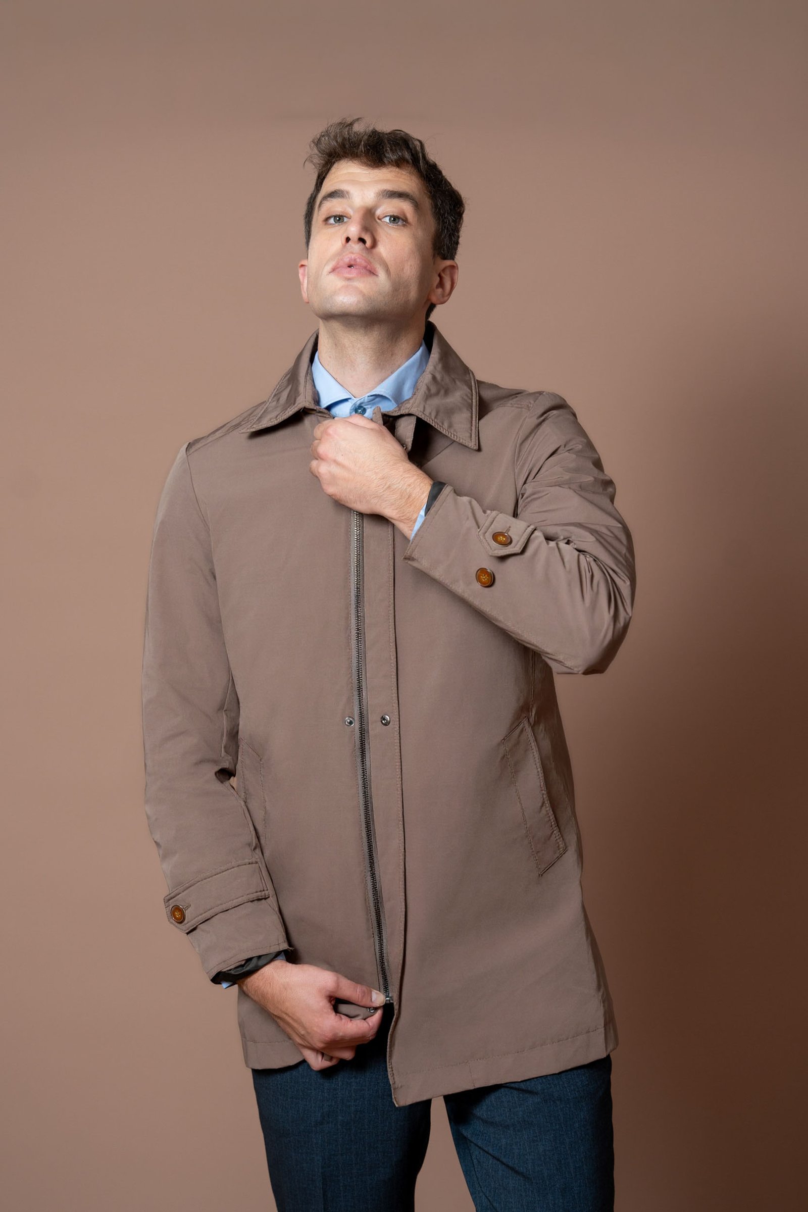 Muški mantil u krem-kapućino nijansi - Image 10