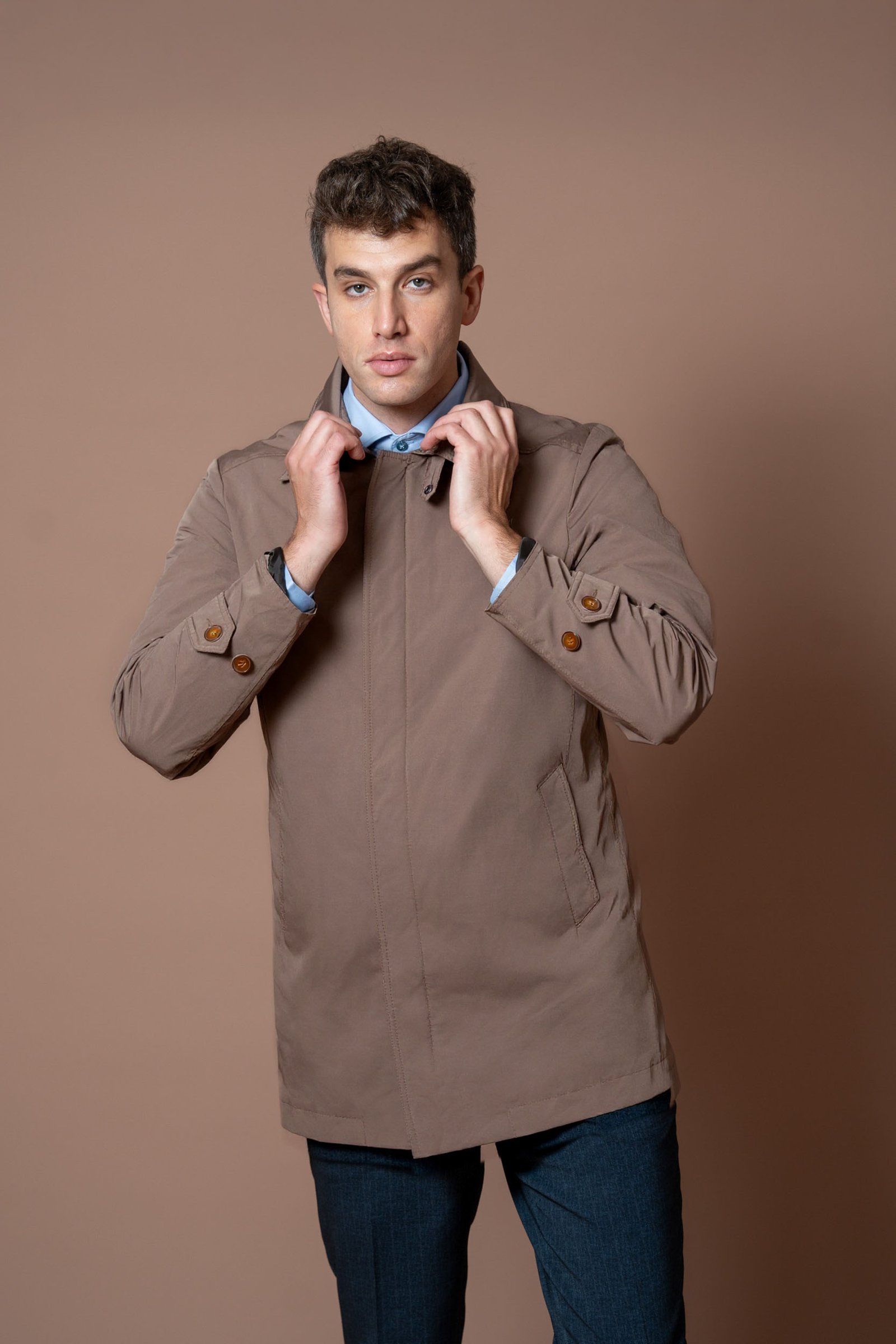 Muški mantil u krem-kapućino nijansi - Image 9