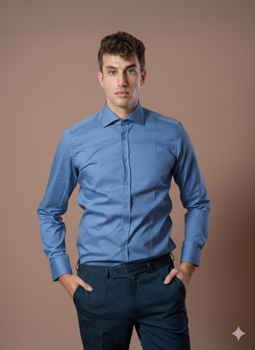 Muška košulja tamnoplava,slim fit