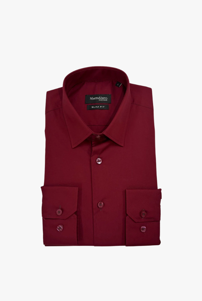 Muška košulja bordo,slim fit - Image 2