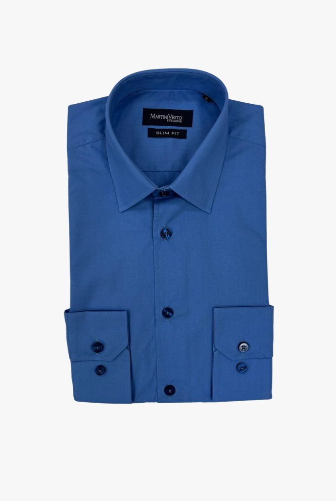 Muška košulja tamnoplava,slim fit - Image 2