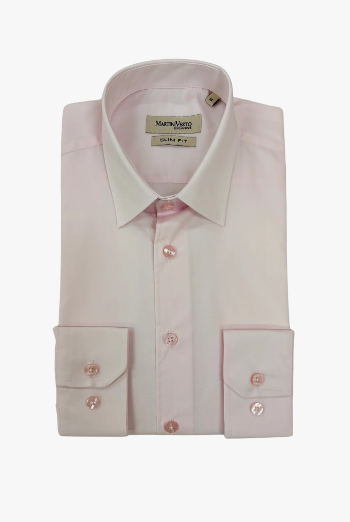 Muška košulja svetloroze, slim fit - Image 2