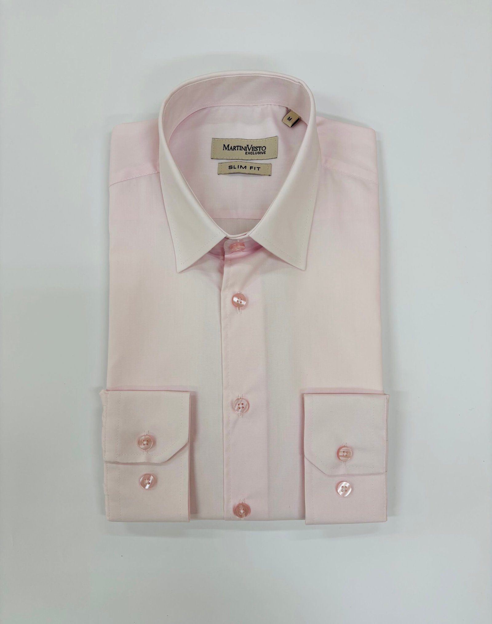 Muška košulja svetloroze, slim fit - Image 2