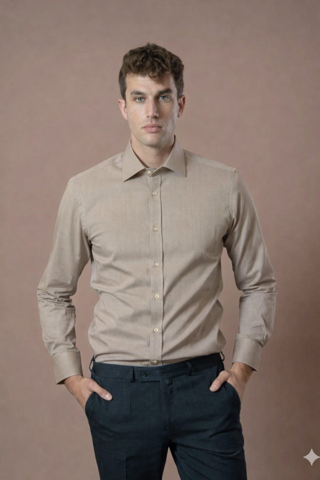 Muška košulja bež ,slim fit