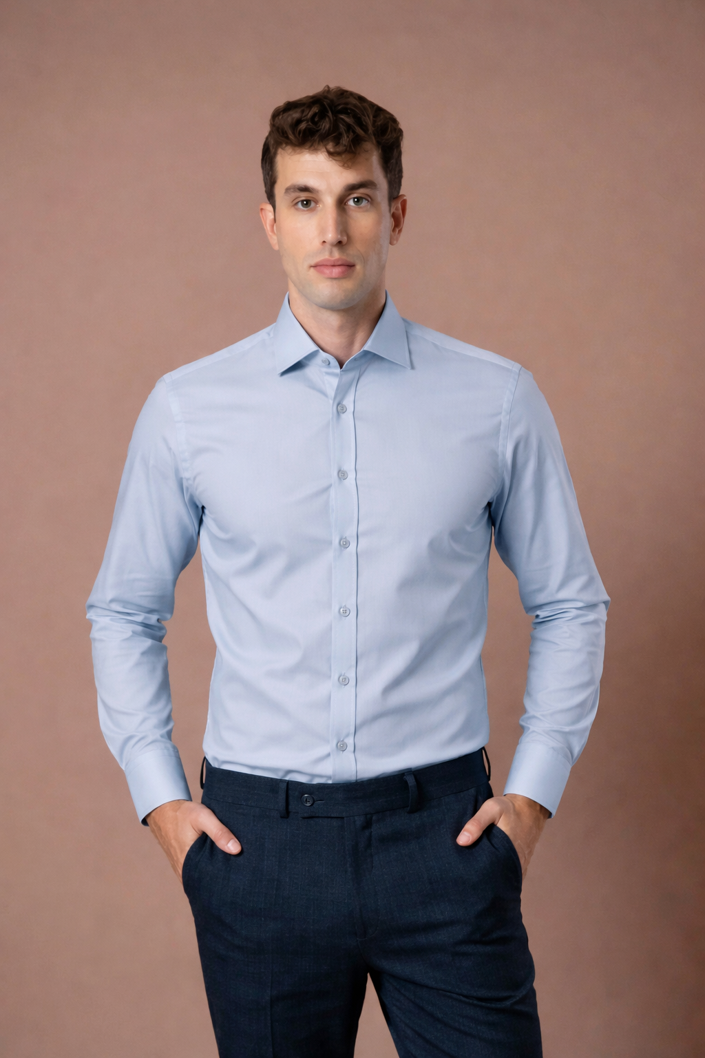 Muška košulja svetloplava,slim fit