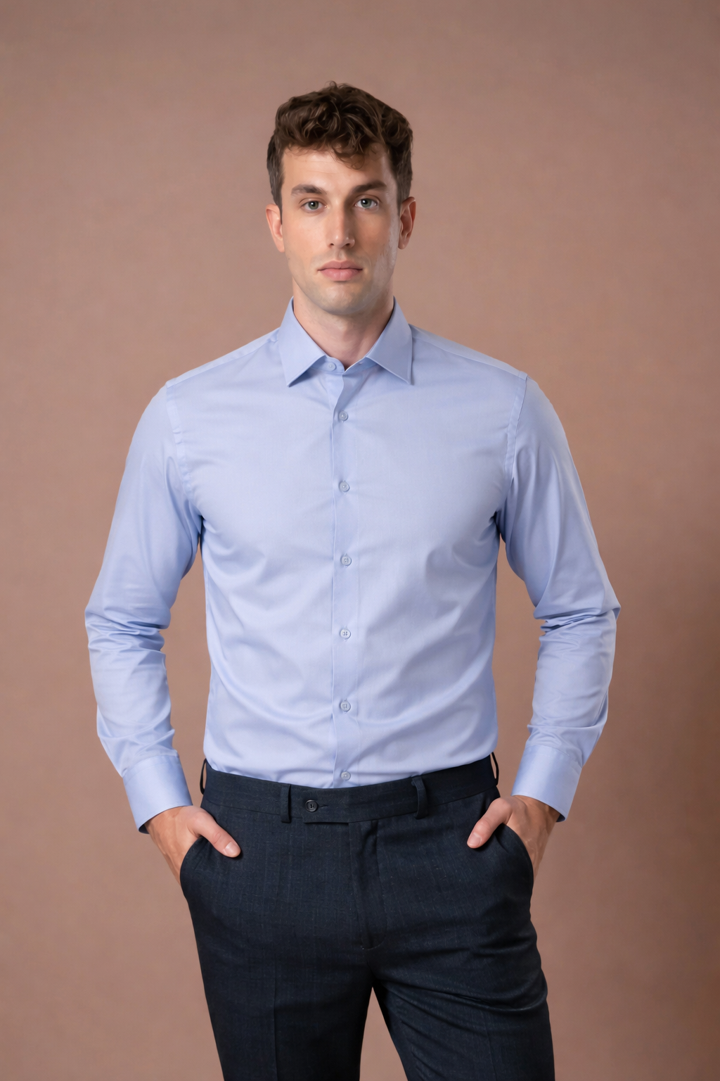 Muška plava košulja,slim fit