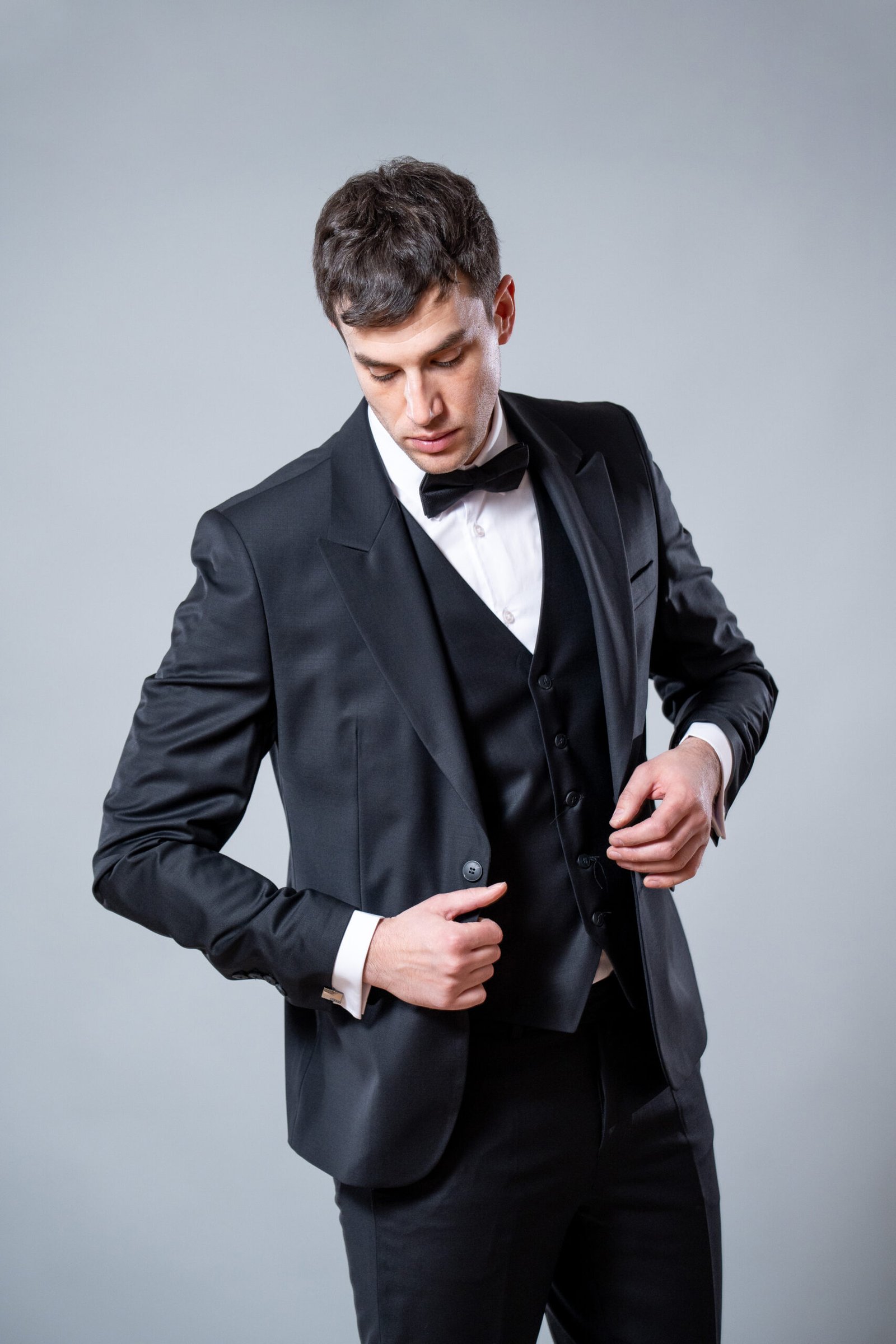 Muško crno elegantno odelo - Image 3