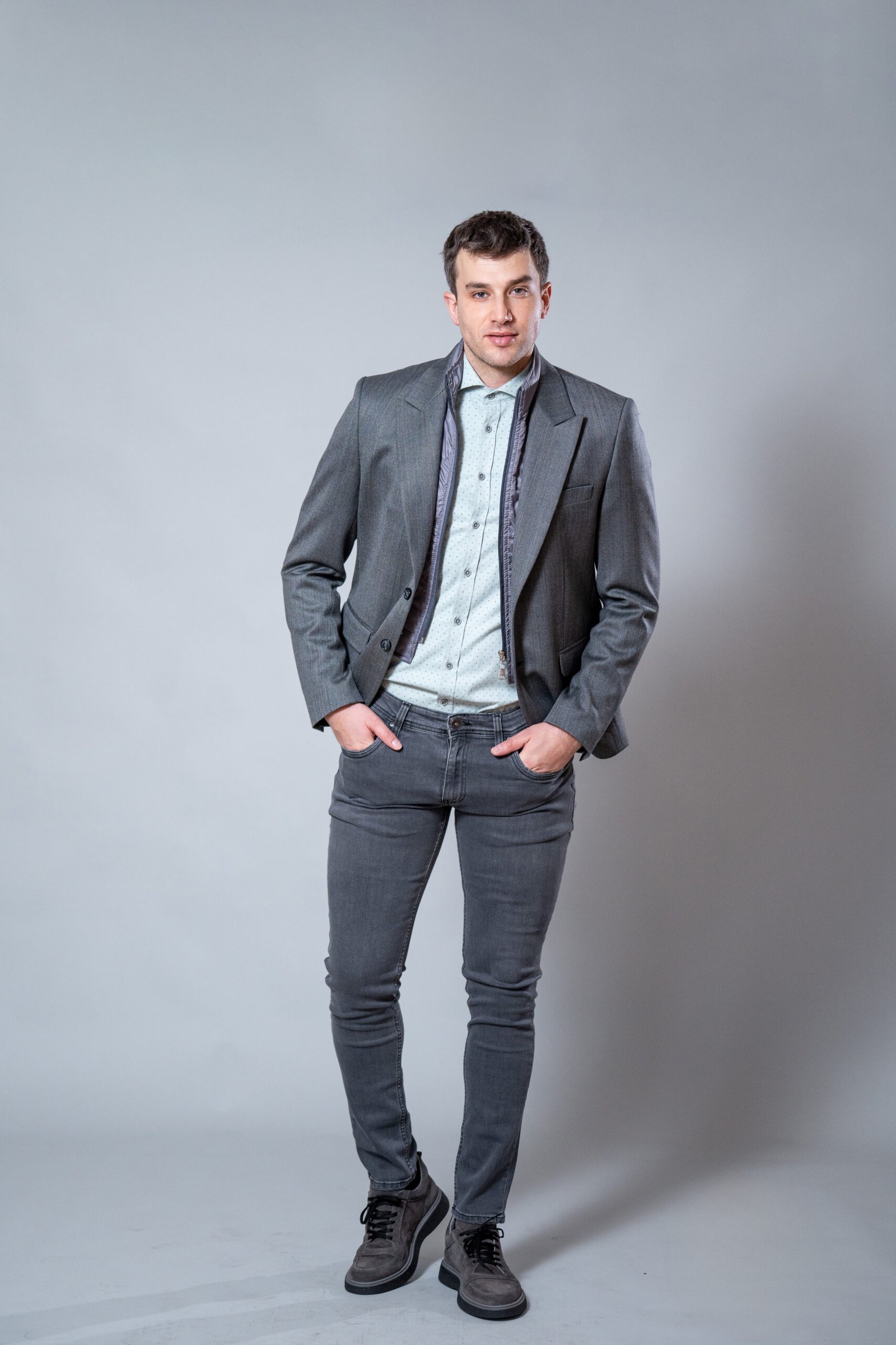 Muške sive farmerice