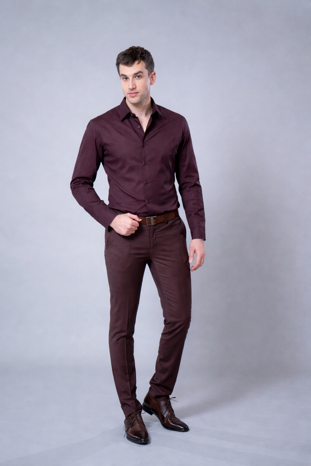 Muška braon košulja