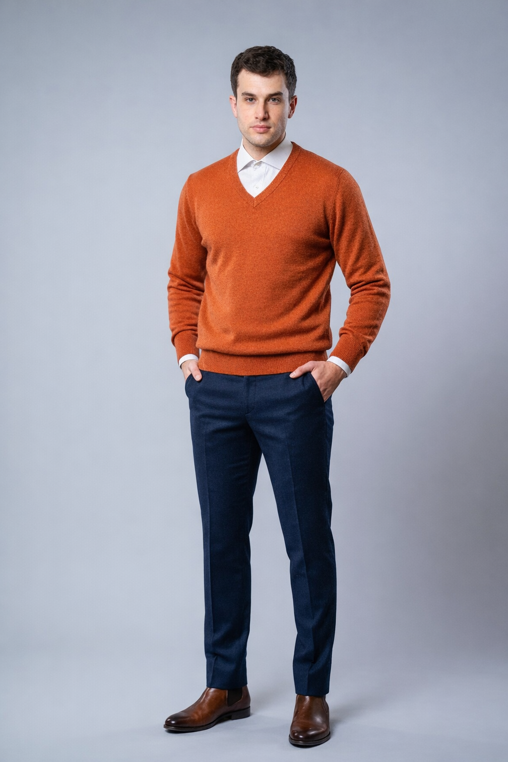 Muški narandžasti džemper