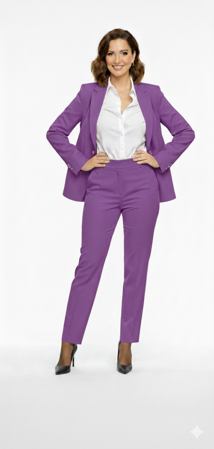 Žensko ljubičasto odelo