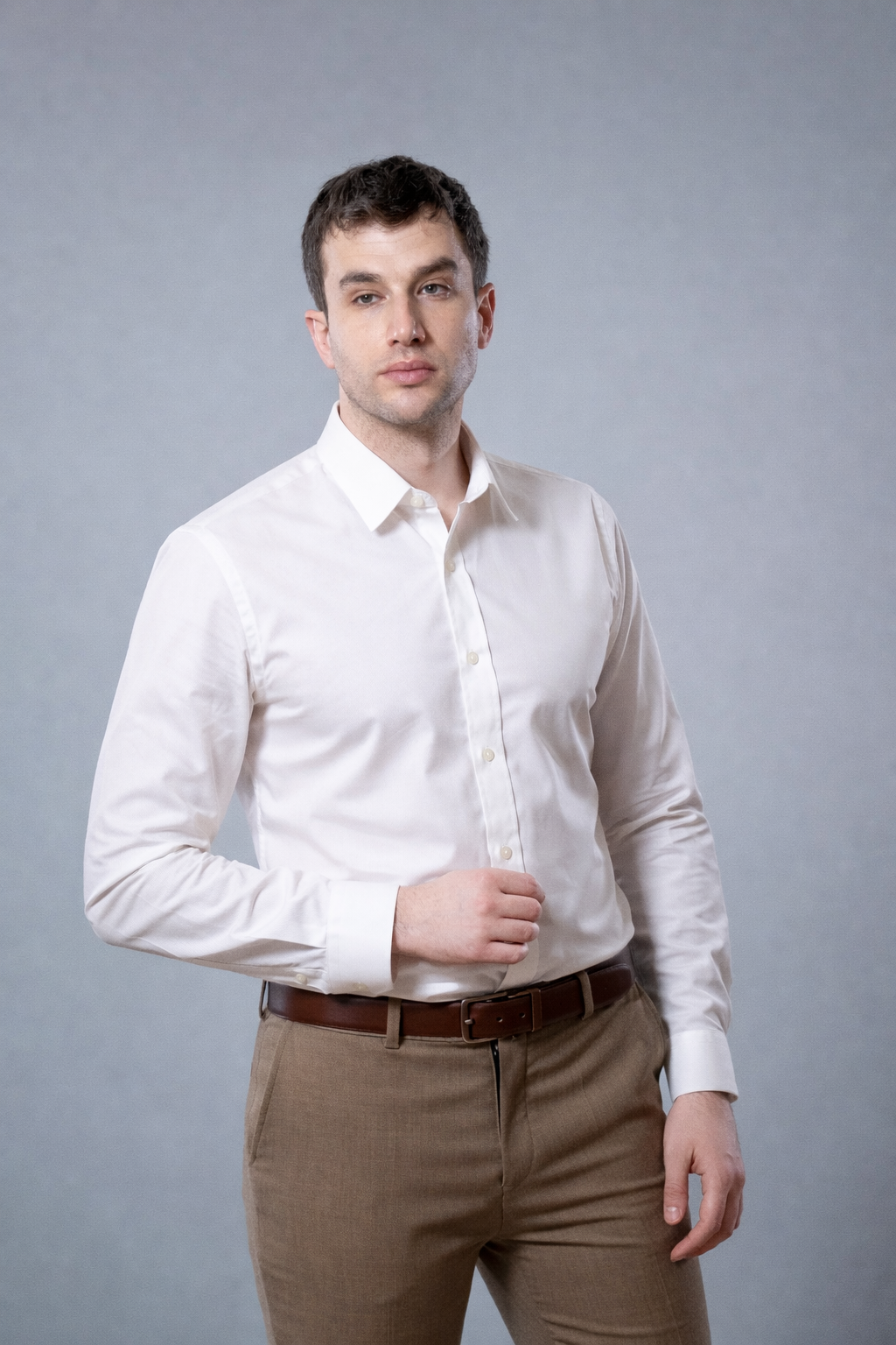 Muška šampanj košulja,slim fit